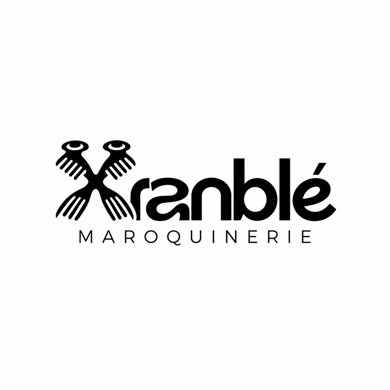 Logo Xranblé Maroquinerie noir sur blanc